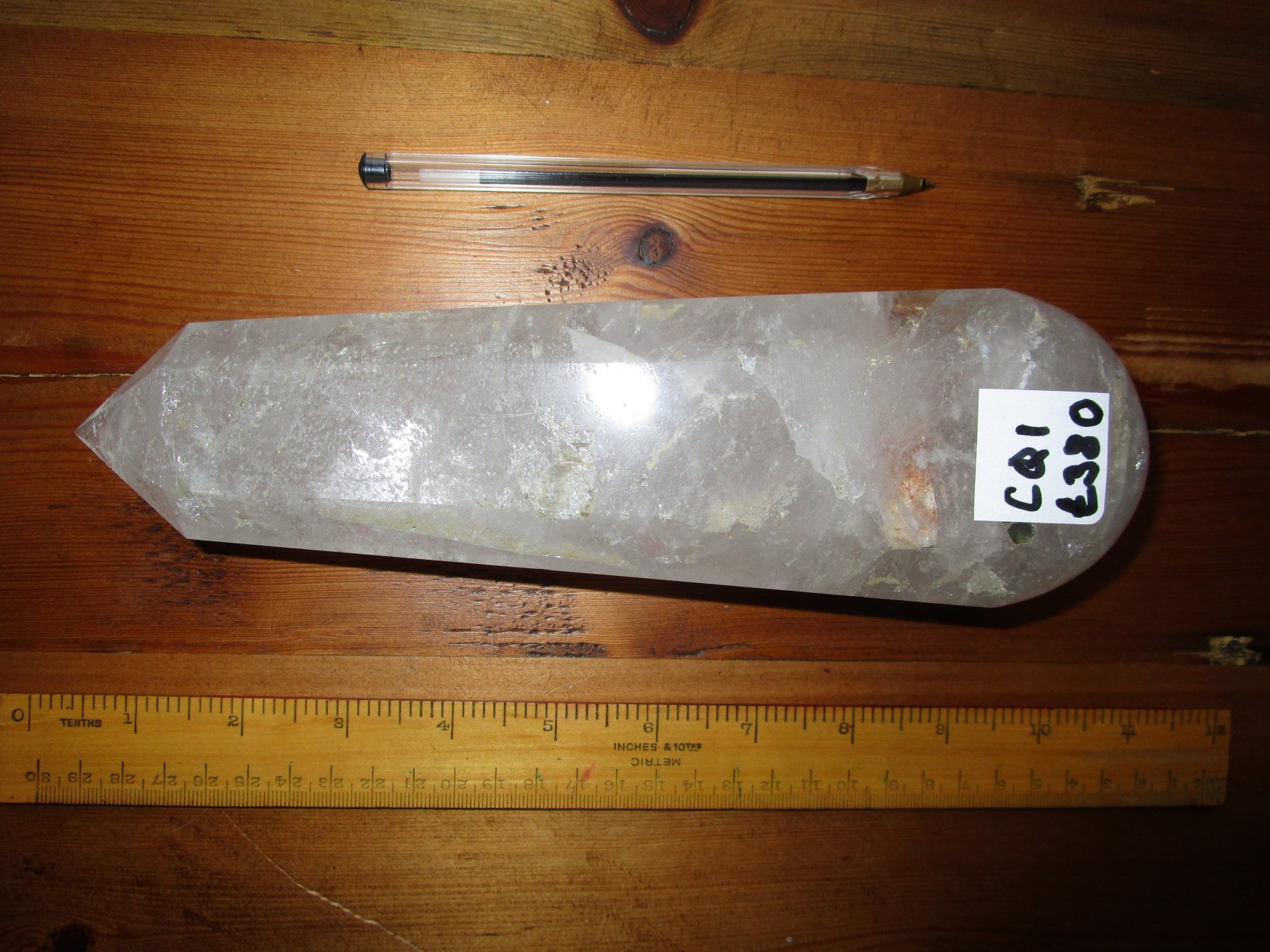 photo - large clear quartz crystal wand